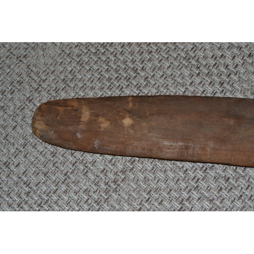 122 - An unusual wooden boomerang of unknown age