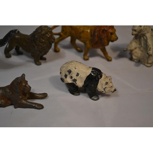 452 - 6 vintage lead animal figures of various makers inc Britains