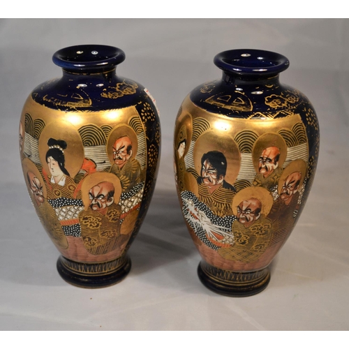 449 - A pair of early 20th century Japanese Satsuma vases - 6