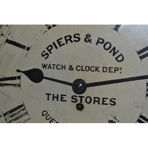 245 - A late 19th century fusee wall clock with the dial marked for Spiers & Pond of London - likely this ... 