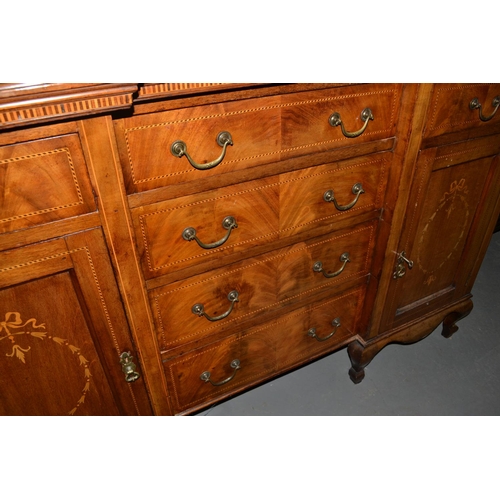 55 - A stunning quality Edwardian Sheraton Revival dresser with inlay