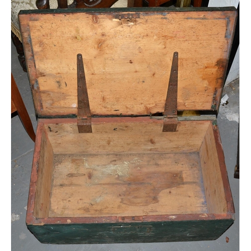 128 - A WW1 period pine box inscribed to F Waters of Northamptonshire Regiment - Banbury