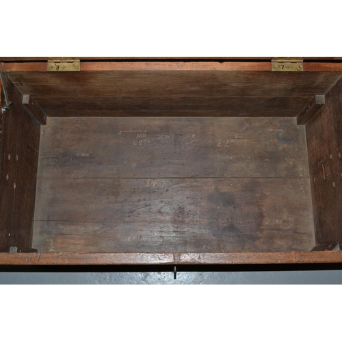 64 - A WW1 period wooden trunk with military markings - Able Seaman Harry Bannister