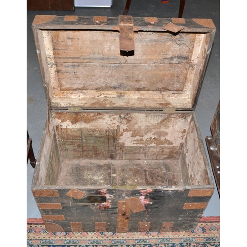 68 - A 19th Century Oak and Iron bound silver chest originally owned by John Ditmas Esq c.1860 bearing or... 