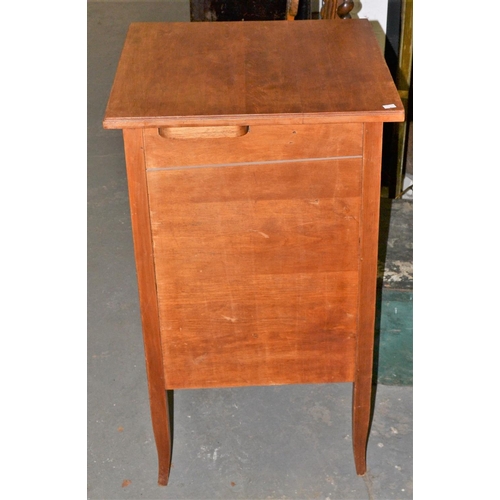 74 - An unusually designed vintage tambour fronted music filing cabinet c.1930