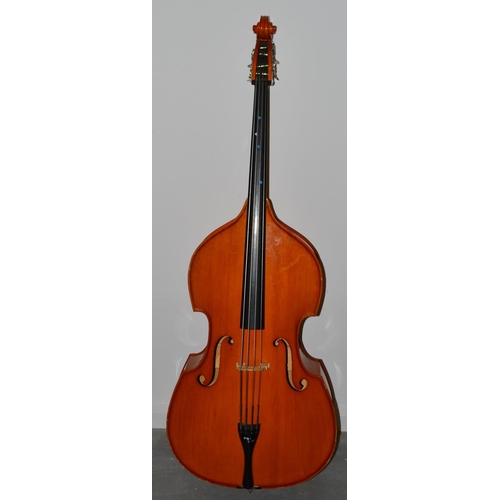 220 - An Andreas Zeller for Stentor 1/8th size Double Bass in case with bow - Overall height 57