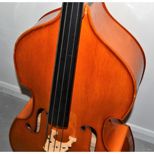 220 - An Andreas Zeller for Stentor 1/8th size Double Bass in case with bow - Overall height 57