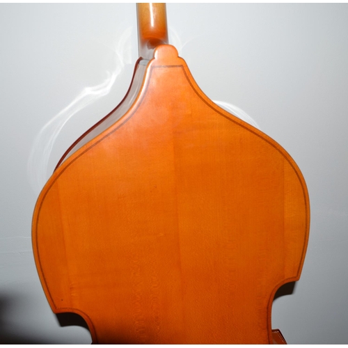 220 - An Andreas Zeller for Stentor 1/8th size Double Bass in case with bow - Overall height 57