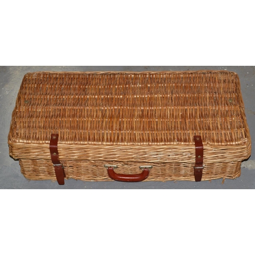 45 - A large mid-20th century wicker picnic set by Asprey of London