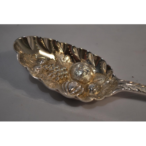 468 - 1 of 2 - A George III period silver berry spoon - London 1781 possibly by John Scofield or Samuel Ea... 