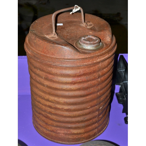 123 - A Rare 1943 dated WW2 period War Department airborne parachute fuel drop cans by Beldray