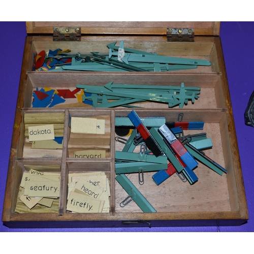 138 - A boxed set of vintage metal aircraft plotting table map tracking figures