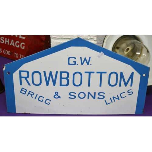 161 - A GW Rowbottom & Sons of Brigg Lincolnshire enamel sign - 18