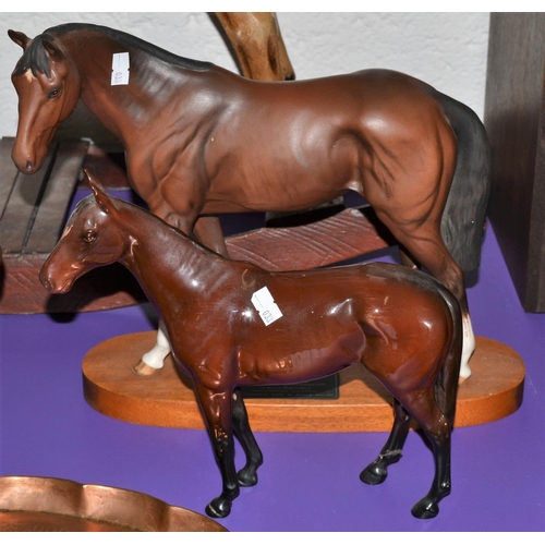 173 - 2 Beswick models of race horses - Troy & Mill Reef