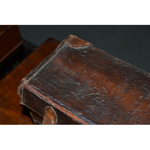 213 - An antique leather picnic case by W Thornhill of Bond St c.1900