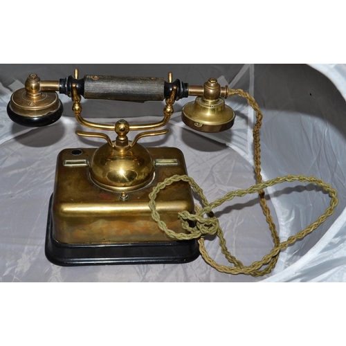 217 - An early 20th century Danish made brass telephone