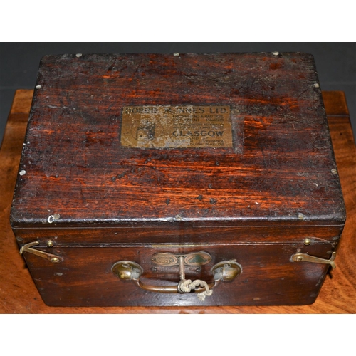 226 - An early 20th century Dobbie McInnes fuel indicator gauge in original wooden box