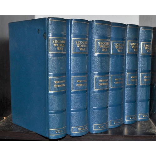 258 - Winston S Churchill - The Second World War - A full leather bound set of 6 volumes - believed first ... 