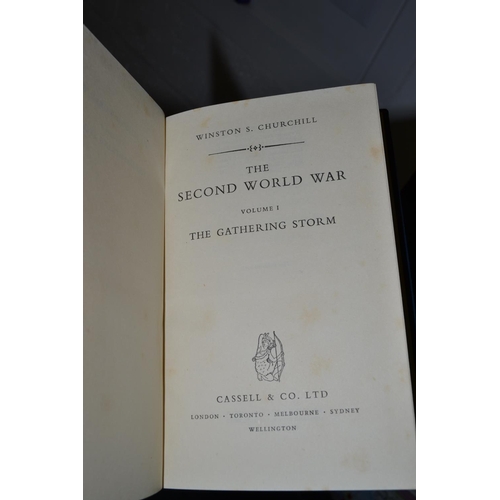 258 - Winston S Churchill - The Second World War - A full leather bound set of 6 volumes - believed first ... 