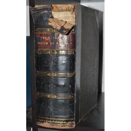 259 - A antique leather bound Websters English dictionary