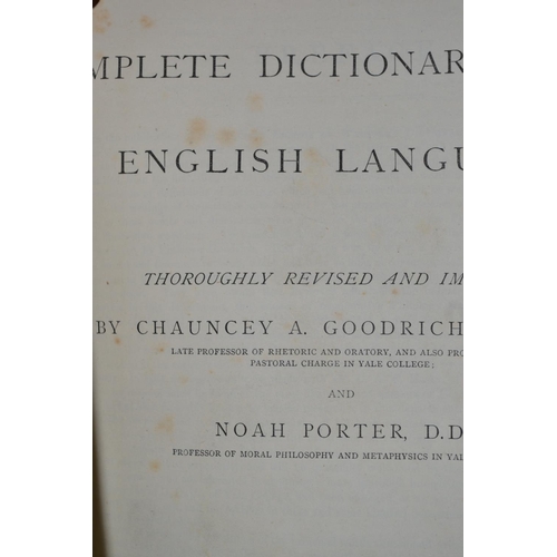 259 - A antique leather bound Websters English dictionary