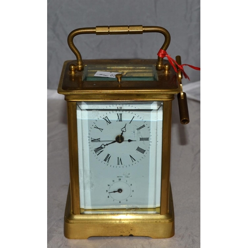 248a - A 19th century quarter repeating carriage clock