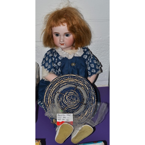 267 - A rare early 20th century bisque headed doll by SFBJ (Société Française de Fabrication de Bébé & Jou... 