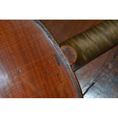 288 - An antique violin marked 