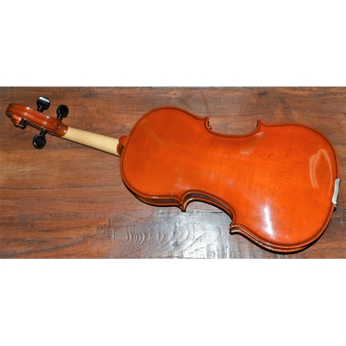 291 - A good quality violin by Michael Poller of Bucharest - case and bow