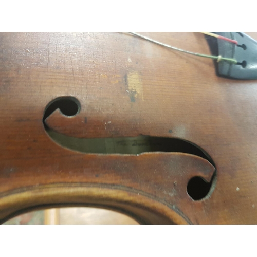 290 - A good quality violin bearing a label for John W Mortimer of Cardiff c.1910