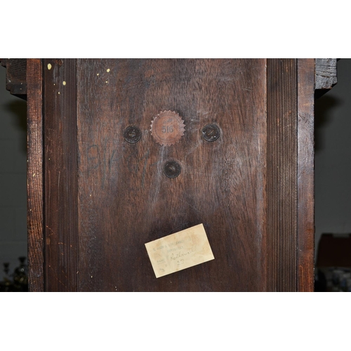 25 - Vintage oak-cased Grandfather clock