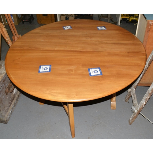 51 - Retro blonder Ercol drop-leaf dining table