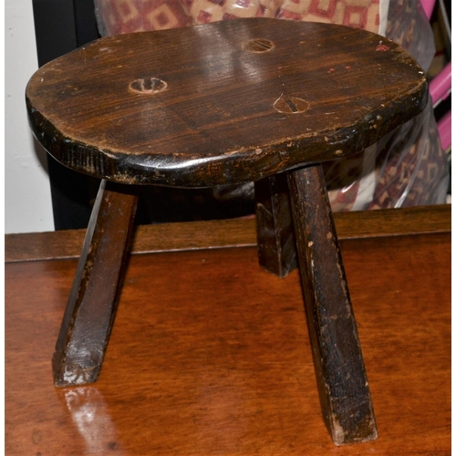 76 - Wooden milking stool