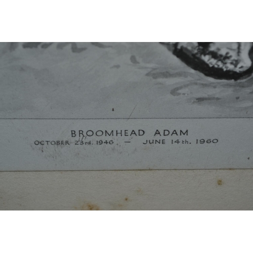 234 - Watercolour of Broomhead Adam signed D. Wright 1960