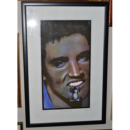 239 - Limited edition print of Elvis 10/15 'Mercedes Benz' possibly by John Mackechnie