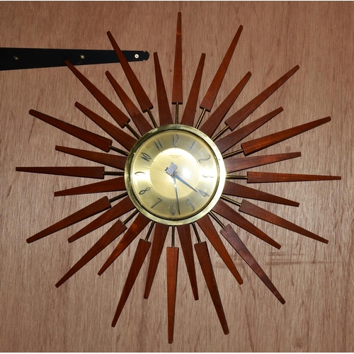 249 - Retro Anstey & Wilson sunburst wall clock