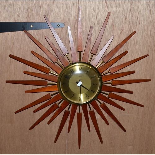 249 - Retro Anstey & Wilson sunburst wall clock