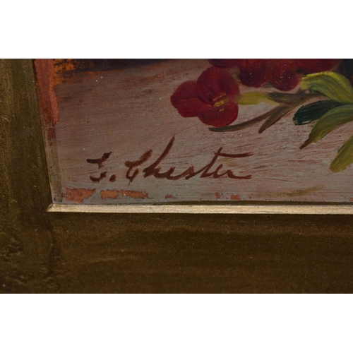 265 - Antique Oil on Board of still life, signed Chester?