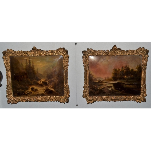 286 - A pair of Victorian Crystoleums in highly decorative gilt frames