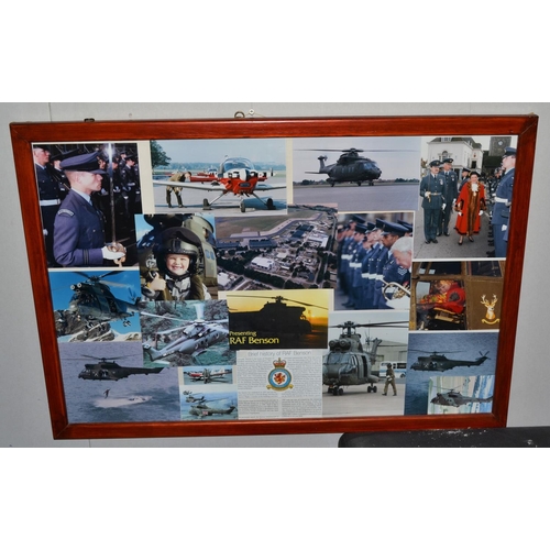 290 - A framed collage of RAF Benson