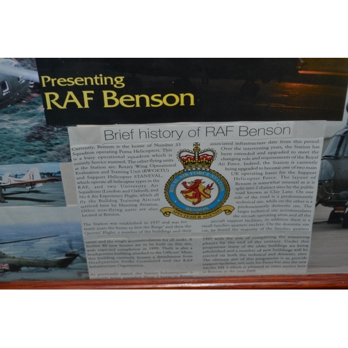 290 - A framed collage of RAF Benson