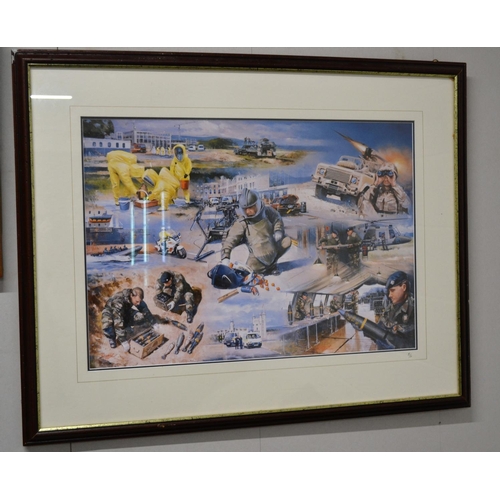 292 - Rare limited edition (5/11) print of the Bomb Disposal squad of Didcot