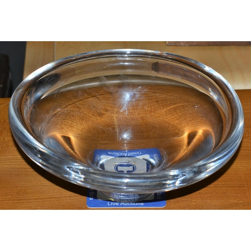 298 - Clear Retro glass fruit bowl c.1960