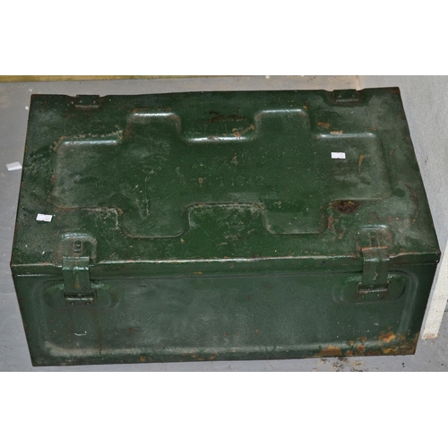 315 - A 1942 dated green painted metal ammunition box