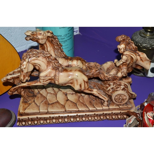 324 - Figure of a Roman chariot and horses