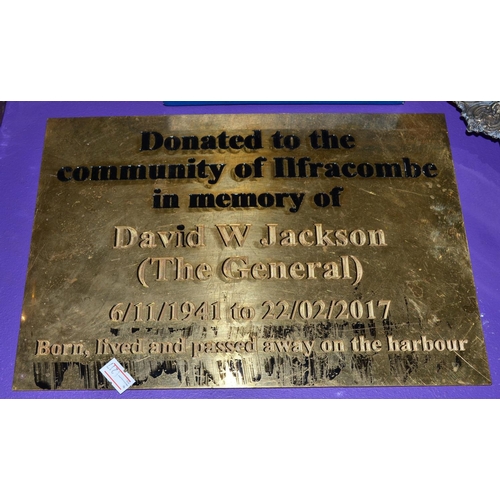 341 - 2 engraved brass plaques