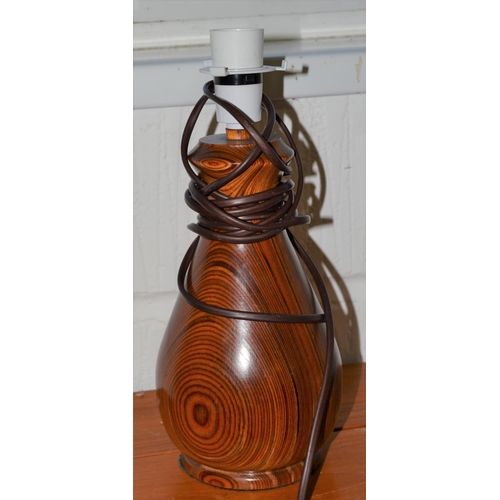 350 - Vintage laminated wooden lamp base