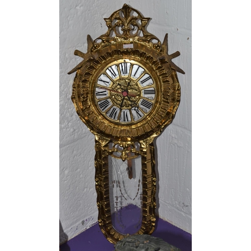 359 - Brass wall clock