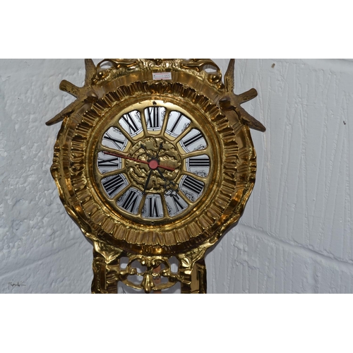 359 - Brass wall clock