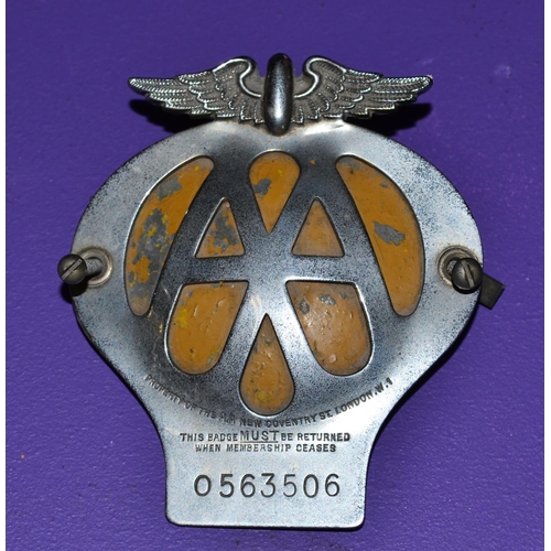 369 - Vintage AA car badge